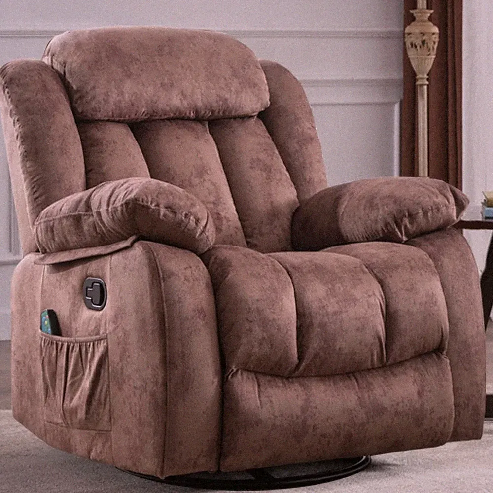 CANMOV Massage Rocker Recliner with Heat and Vibration Manual Reclining Chair