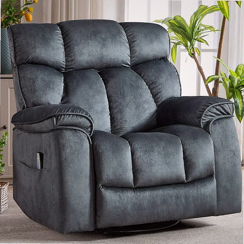 CANMOV Oversized Rocker Recliner with Heat and Vibration