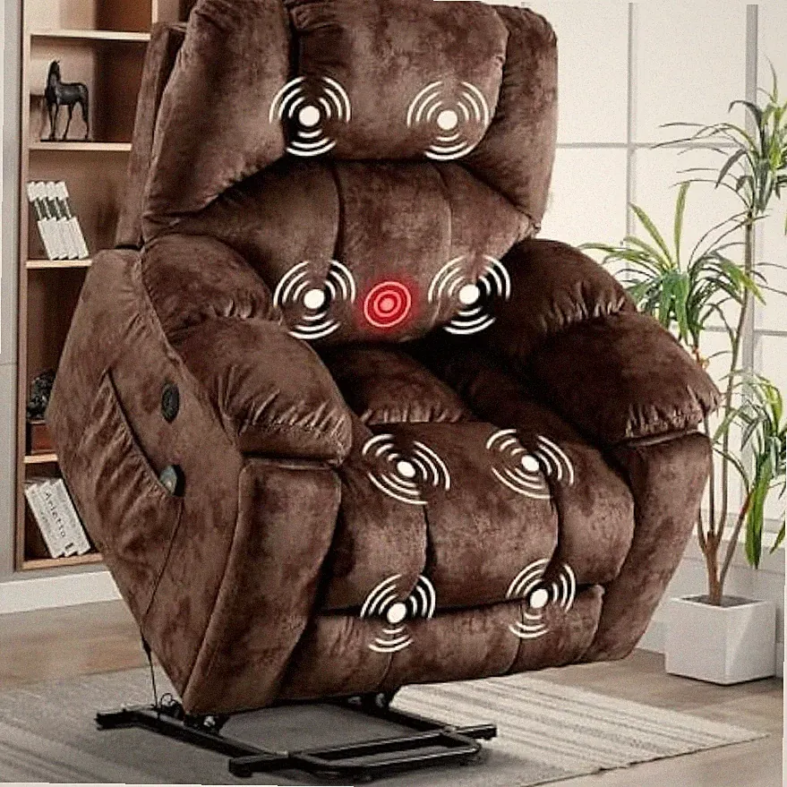 CANMOV Power Lift Recliner Chair for Elderly with Massage and Heated，Cup Holder