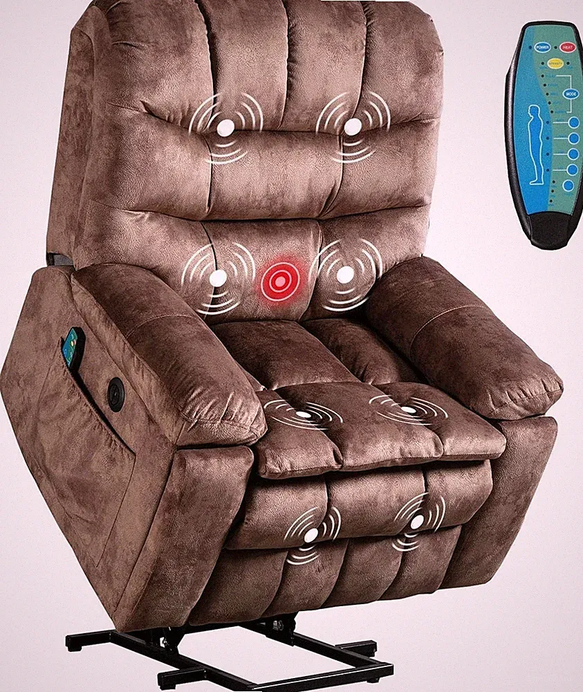 CANMOV Power Lift Recliner w/Massage & Heat - Electric Chair for Elderly