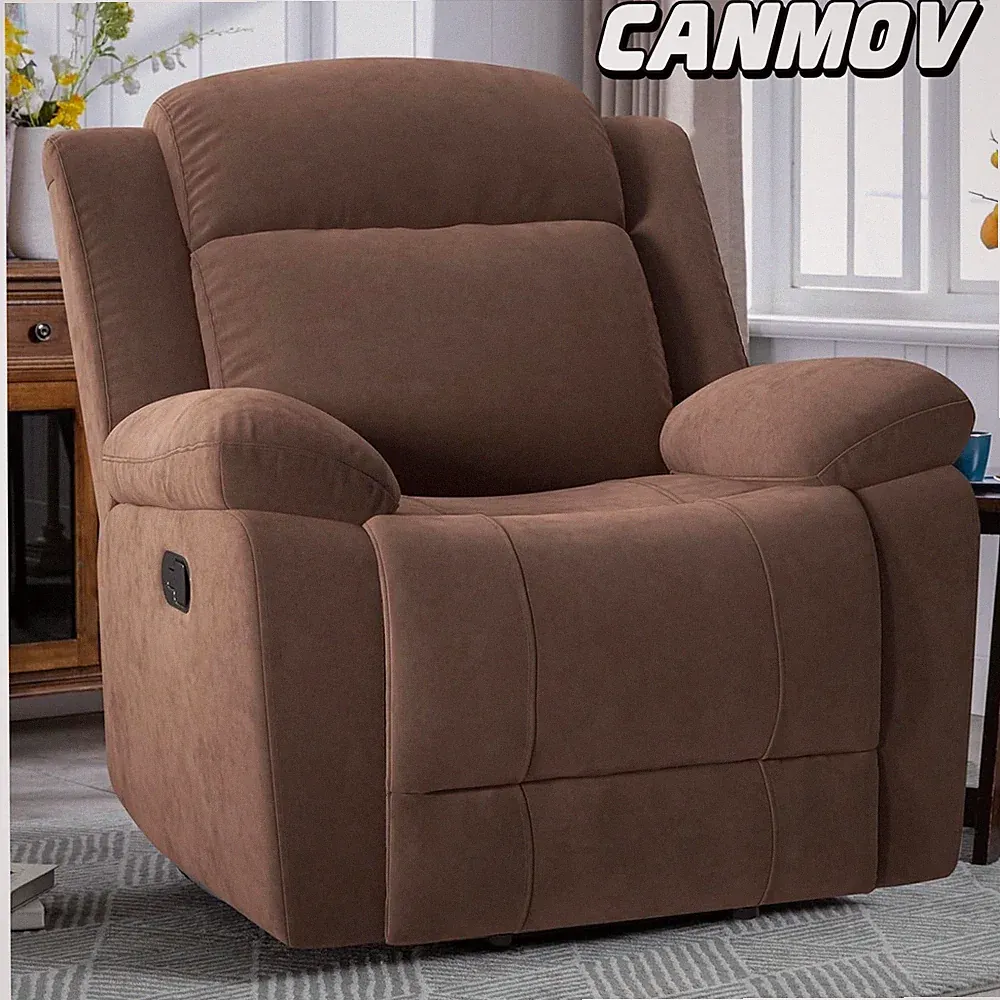 CANMOV Rocking Swivel Recliner , Oversized Soft Short Plush
