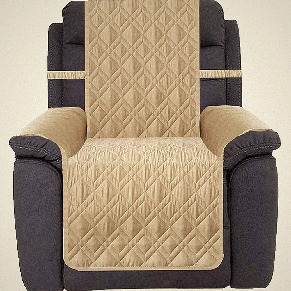 Machine Washable Waterproof Recliner Cover - Perfect for Pet Lovers (Beige, 23")