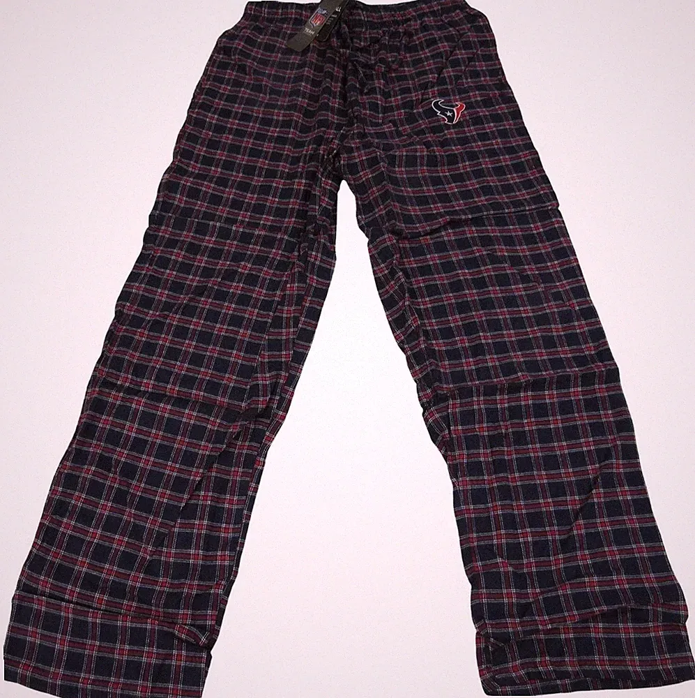 New Houston Texans Mens Big & Tall Sizes Navy Plaid Lounger Pants