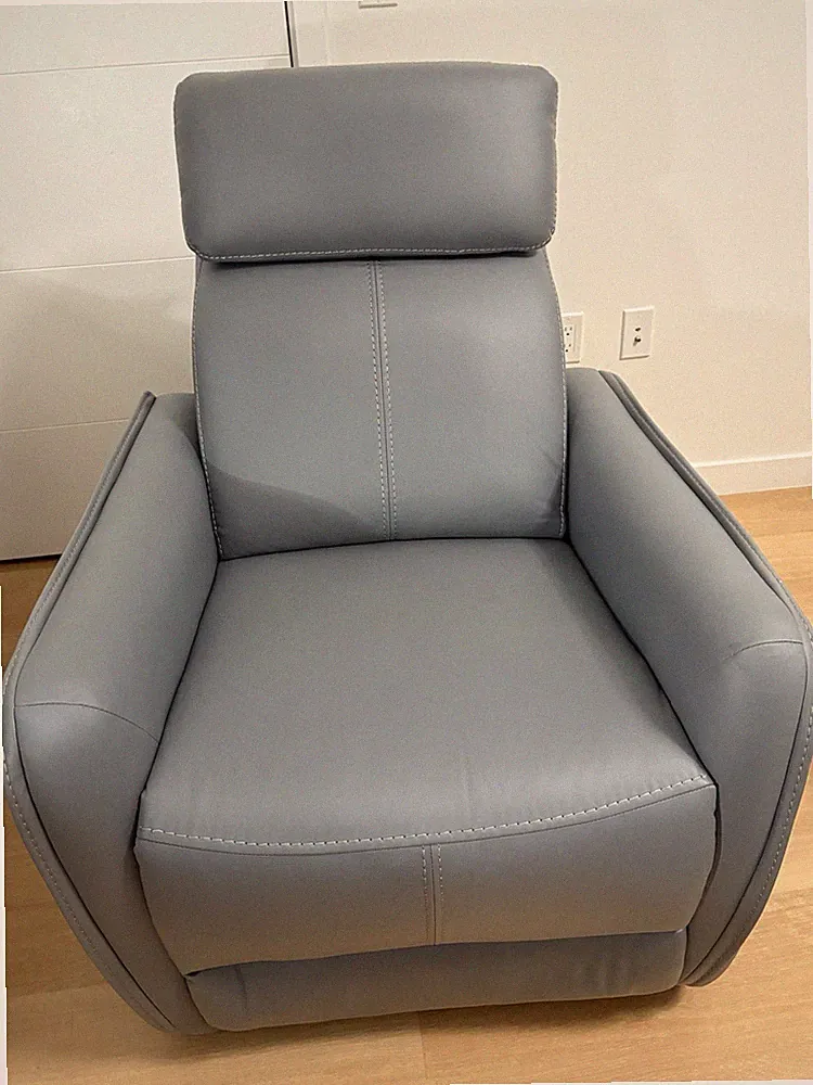 Power Swivel Rocker Recliner Chair, Electric Swivel Glider Rocker Silver Gray