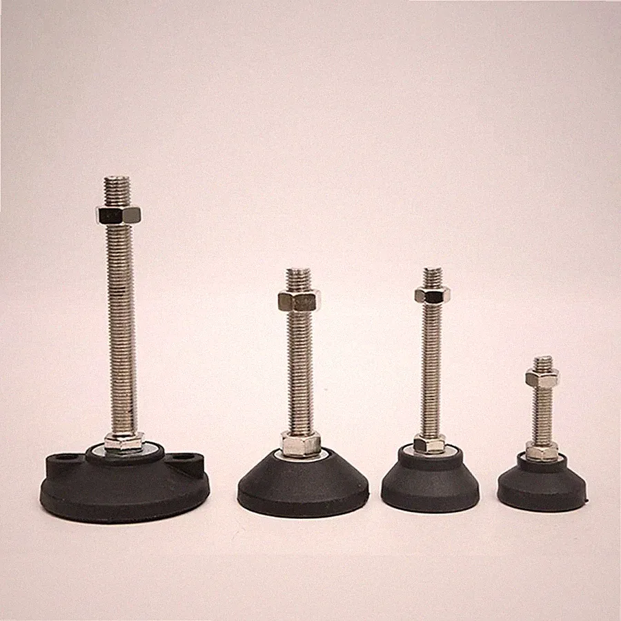Rubber Adjustable Levelling Feet Swivel Articulating Level Leg Furniture M8-M16