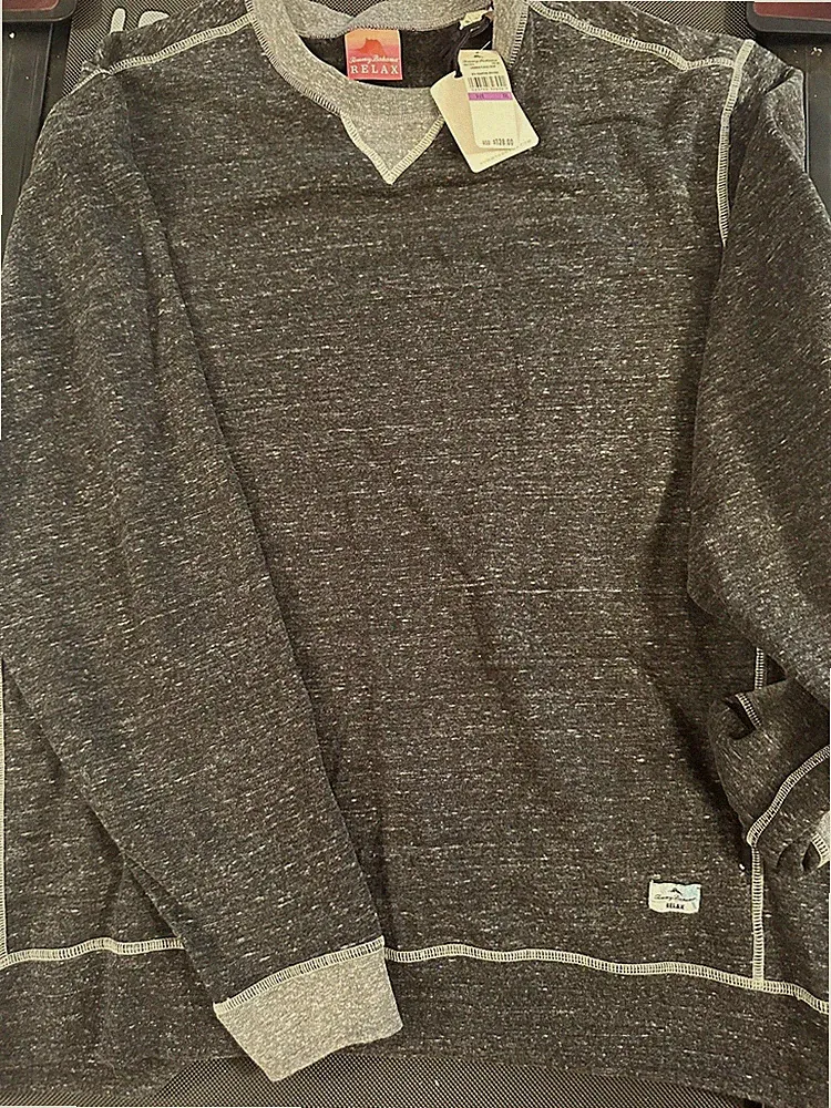 Tommy Bahama Lounger Fleece Reversible Crew Neck 2XL Big&Tall Sweater DXL NWT